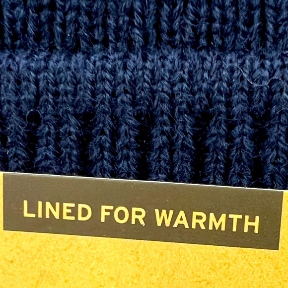 LEVI’S, WARM & COMFORTABLE BEANIE, LINED WITH FLEECE, UNISEX,ONE SIZE, NAVY BLUE - Picture 9 of 15